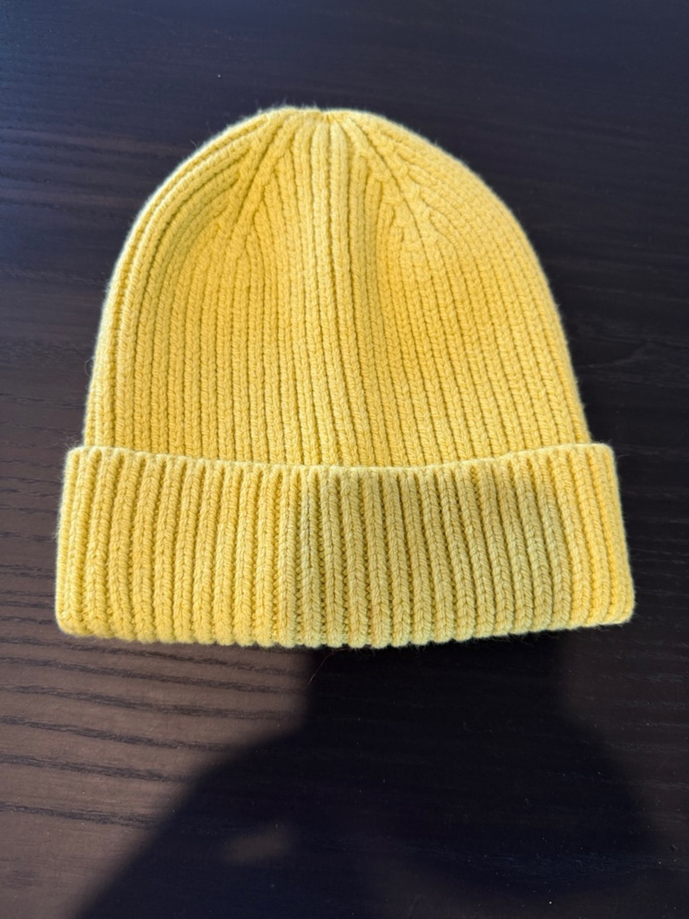 Banana Republic Yellow Ribbed Knit Beanie